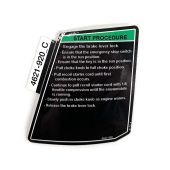 Arctic Cat, HOOD "START PROCEDURE" DECAL (ENGLISH) 4621-920, 2018-2019 ZR 200