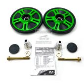 REAR WHEEL KIT 7.12-IN. (PAIR) - TEAM ARCTIC GREEN 6639-618, 2012-2018 ZR/F 128"/129"