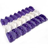 Stud Boy, SUPER-LITE .750 PURPLE/WHT DOUBLE STUD BACKERS 24PC, 2522-P1-PUR