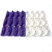 Stud Boy, SUPER-LITE .750 PURPLE/WHT DOUBLE STUD BACKERS 24PC, 2522-P1-PUR-WHT