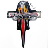 Arctic Cat ,DECAL HOOD CENTER 1000 TRIPLE 4611-163, 02 Thundercat