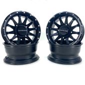 Raceline 15x7x156 SATIN BLK 12 SPOKE WHEELS 