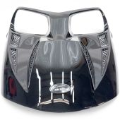 Arctic Cat, TWIN SPAR HOOD BLK W/DECALS CRACKED 3718-292, 14 TZ1