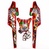 Arctic Cat JOKER DECAL KIT, 6611-407/6611-410/6611-411 2005 FIRECAT JOKER RED