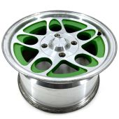 Arctic Cat, CHROME/GREEN 14x8-4X115 WHEEL 2402-454